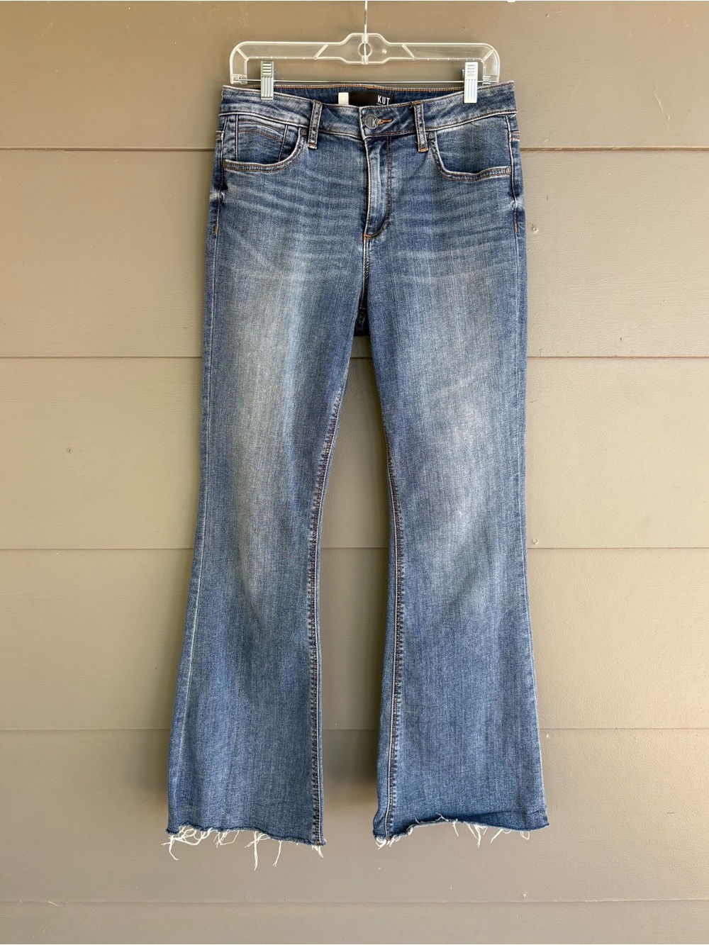 Kut From The Cloth Stella Flare Bootcut Raw Hem Jeans